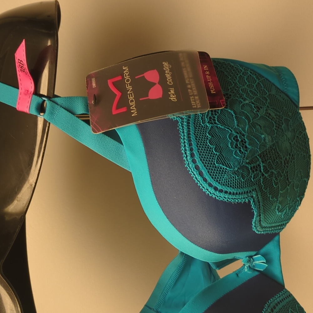 38B Maidenform Push Up & In Demi UW Bra Galaxy Blue - Picture 5 of 6